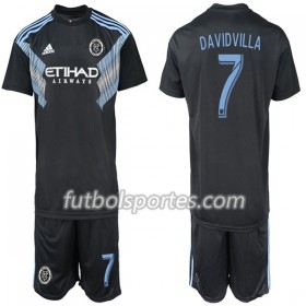 Camisetas New York City DAVIDVILLA 7 Niño Segunda Equipacion 2018/2019